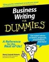 Business Writing for Dummies 0764551345 Book Cover