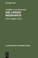 Die Lieder Neidharts 3484201444 Book Cover