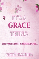 Grace: Personalised Name Planner 2020 Gift For Women & Girls 100 Pages (Pink Floral Design) 2020 Weekly Planner Monthly Planner 169440286X Book Cover