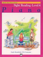 Alfred's Basic Piano Library Sight Reading, Bk 4 1470630923 Book Cover