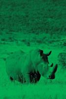 Alive! white rhino - Green duotone - Photo Art Notebooks (6 x 9 series) 136455139X Book Cover