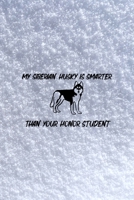 My Siberian Husky Is Smarter Than Your Honor Student: All Purpose 6x9 Blank Lined Notebook Journal Way Better Than A Card Trendy Unique Gift White Snow Husky 1704774241 Book Cover