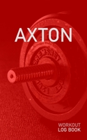 Axton: Blank Daily Health Fitness Workout Log Book | Track Exercise Type, Sets, Reps, Weight, Cardio, Calories, Distance & Time | Record Stretches ... First Name Initial A Red Dumbbell Cover 1655072870 Book Cover