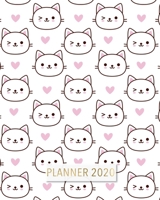 PLANNER 2020: Weekly Planner. Monthly Calendars, Daily Schedule, Important Dates, Mood Tracker, Goals and Thoughts all in One! Cute Cat Pattern 1692293184 Book Cover