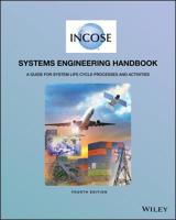 Incose Systems Engineering Handbook: A Guide for System Life Cycle Processes and Activities 1118999401 Book Cover