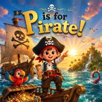 P is for Pirate!: A Silly Pirate ABC Adventure Full of Treasure, Maps, and Mischief (FunFirst ABC Books) B0H4B4HDNL Book Cover