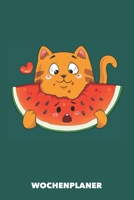 Wochenplaner: Ich liebe Wassermelone DIN A5 florales Inlay - Wochenkalender 52 Wochen für Trendsetter (Meeresgrün) (German Edition) 1687660611 Book Cover