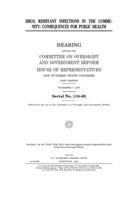 Drug resistant infections in the community: consequences for public health 1702435156 Book Cover