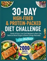 30-Day High-Fiber & Protein-Packed Diet Challenge: Quick & Easy Low-Carb Recipes To Burn Fat, Balance Blood Sugar & Boost Energy Naturally B0FQCLHX5L Book Cover