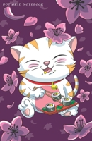 Dot Grid Notebook: Cute Dotted Journal with Kawaii Lucky Cat Sushi and Cherry Blossom Flowers, and Planner, Cute Dot Notebook and Organizer for Unique and Creative Calendars, To-Do Lists, Drawings, Ha 1702472299 Book Cover