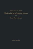 Handbuch Des Materialprufungswesens Fur Maschinen- Und Bauingenieure 3642905242 Book Cover