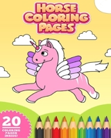 Horses and Unicorns Coloring Book: Cute Unicorns and Horses for Coloring for Kids B0C139M7XS Book Cover