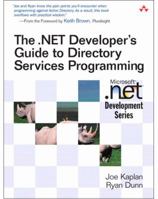 The .NET Developer's Guide to Directory Services Programming (Microsoft .NET Development Series) 0321350170 Book Cover