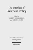 The Interface of Orality and Writing: Speaking, Seeing, Writing in the Shaping of New Genres 3161504453 Book Cover