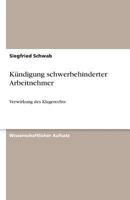 Kundigung Schwerbehinderter Arbeitnehmer 3640517822 Book Cover