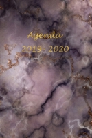Agenda Scuola 2019 - 2020: Mensile - Settimanale - Giornaliera - Settembre 2019 - Agosto 2020 - Obiettivi - Rubrica - Orario Lezioni - Appunti - Priorit� - Elegante effetto Marmo scuro con scritte in 1688876251 Book Cover