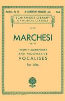 20 Elementary and Progressive Vocalises, Op. 15: Schirmer Library of Classics Volume 594 Low Voice 0793557089 Book Cover