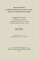 Bau Und Funktion Der Mundwerkzeuge Bei Crustaceen Aus Der Familie Der Cymothoidae (Isopoda): Inaugural-Dissertation 3662314703 Book Cover