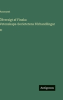 Öfversigt af Finska Vetenskaps-Societetens Förhandlingar: XI 3368202863 Book Cover