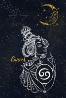 Cancer: Horoscope Zodiac Notebook Journal Diary 6" x 9" Wide Ruled Blank Line Paper 130 Pages 1797900781 Book Cover