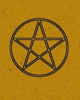 Grimoire: Pentagram Spell Book For Witches Mages Magick Practitioners And Beginners To Write Rituals And Ingredients - Yellow Black Design 1727415396 Book Cover