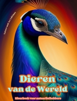 Dieren van de wereld - Kleurboek voor natuurliefhebbers - Creatieve en ontspannende scènes uit de dierenwereld: Een verzameling krachtige ontwerpen di B0CP8M5ZBS Book Cover