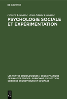 Psychologie Sociale Et Expérimentation 3112415876 Book Cover