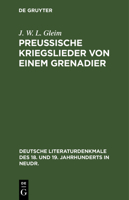 Preussische Kriegslieder von einem Grenadier 3112639952 Book Cover