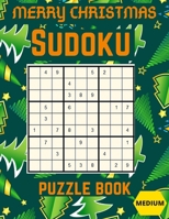 merry Christmas Sudoku Puzzle book: Medium Large Print Sudoku Puzzles games Book for Adults with Solutions: Perfect Present for Christmas cards, Easte B08CWCGVJB Book Cover