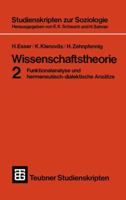 Wissenschaftstheorie 2: Funktionalanalyse Und Hermeneutisch-Dialektische Ansatze 3519000296 Book Cover