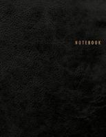 Notebook: Classic Black Leather Style Letter Size (8.5 X 11) - A4 Size 150 Legal College-Ruled Pages 172660117X Book Cover