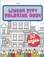 Linear City Coloring Book: Urban Landscape, City, Houses B08P8QKCJ8 Book Cover