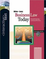 Business Law Today, Standard Edition Interactive Text with Infotrac College Edition 0324261152 Book Cover