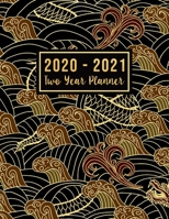 2020-2021 Two Year Planner: 2020-2021 monthly planner full size Luxury Gold wave Cover 2 Year Calendar 2020-2021 Monthly 24 Months Agenda Planner with Holiday Personal Appointment ( Size 8.5x11, Jan 2 1698675631 Book Cover