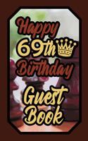 Happy 69th Birthday Guest Book: 69 Boardgames Celebration Message Logbook for Visitors Family and Friends to Write in Comments & Best Wishes Gift Log (Birth Day Guestbook) 1092751777 Book Cover