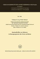 Maximalkrafte Von Mannern Im Bewegungsraum Der Arme Und Beine 3663063801 Book Cover