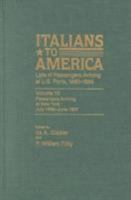 Italians to America : Lists of Passengers Arriving at U.S. Ports, 1880-1899 : Passengers Arriving at New York January 1880 - December 1884 0842024514 Book Cover