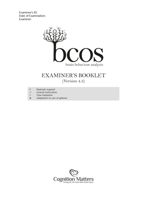 BCoS Cognitive Screen: Examiner's Booklet 1848721102 Book Cover