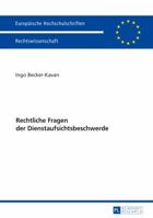 Rechtliche Fragen Der Dienstaufsichtsbeschwerde 3631701934 Book Cover