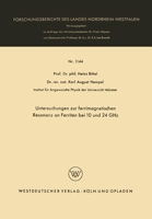 Untersuchungen zur ferrimagnetischen Resonanz an Ferriten bei 10 und 24 GHz 3663039560 Book Cover