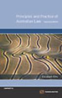 Principles and Practice of Australian Law 045522594X Book Cover
