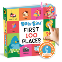 DITTY BIRD Baby Sound Toy: Our First 100 Places Interactive Book is The Perfect Musical Toys for 1 Year Old boy Girl Gifts. Electronic Early Development Toys for Toddlers 1-3. 1838206450 Book Cover