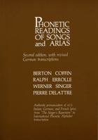 Phonetic Readings of Songs and Arias 0810815338 Book Cover