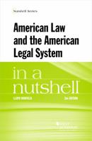 American Law and the American Legal System in a Nutshell (Nutshells) 1634606450 Book Cover