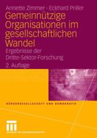 Gemeinnutzige Organisationen Imgesellschaftlichen Wandel: Ergebnisse Der Dritte-Sektor-Forschung 3531156926 Book Cover