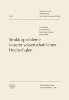 Strukturprobleme Unserer Wissenschaftlichen Hochschulen 3663008215 Book Cover