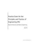 Practice Exam for the Principle and Practice of Engineering (Pe) - Naval Architecture 1495493016 Book Cover