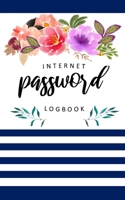 Password Log Book: Personal Email Address Login Organizer Logbook with Alphabetical Tabs Order To Protect Websites Usernames, Internet Passwords Keeper Navy Blue Watercolor Flowers Notebook 1706307969 Book Cover