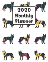 2020 Monthly Planner: Siberian Husky Dog 12 Month Planner Calendar Organizer Agenda with Habit Tracker, Notes, Address, Password, & Dot Grid Pages 1692480103 Book Cover