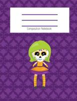 Composition Notebook: Cute Sugar Skull Day of the Dead Doll/Dia de los Muertos/Fall/Halloween Themed Notebook For Girls - Wide Ruled Notebook 7.4 X ... For School (Composition Notebook Wide Ruled 1727400992 Book Cover